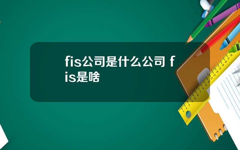 fis公司是什么公司 fis是啥